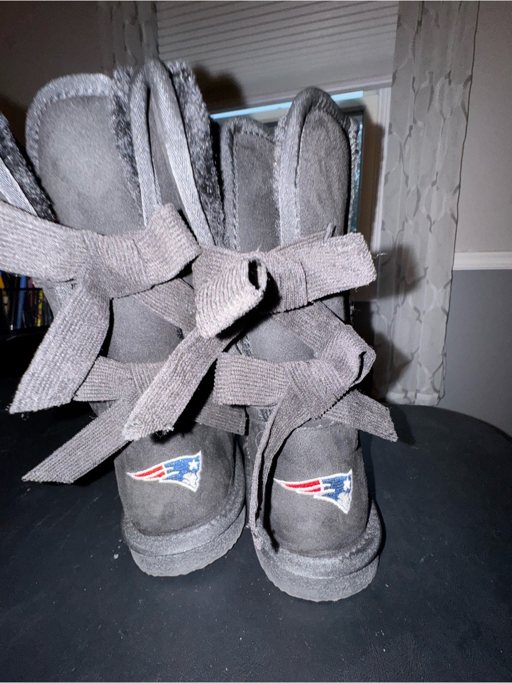 Woman’s Boots with New England Patriots Logo